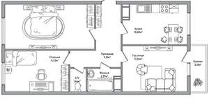 3-к квартира, вторичка, 68м2, 2/18 этаж