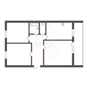 3-к квартира, вторичка, 61м2, 3/5 этаж