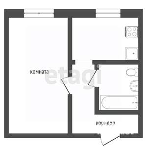 1-к квартира, вторичка, 39м2, 1/3 этаж