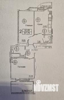 2-к квартира, вторичка, 68м2, 3/5 этаж