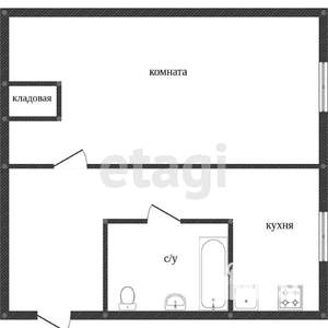 1-к квартира, вторичка, 31м2, 5/5 этаж