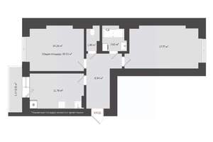 2-к квартира, сданный дом, 62м2, 13/20 этаж