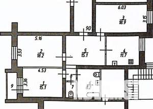 3-к квартира, вторичка, 92м2, 3/5 этаж