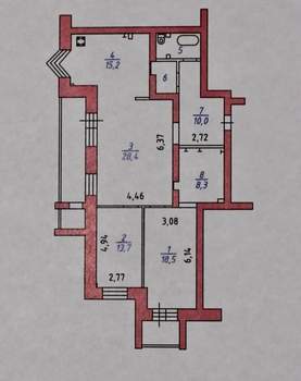 3-к квартира, вторичка, 101м2, 3/7 этаж