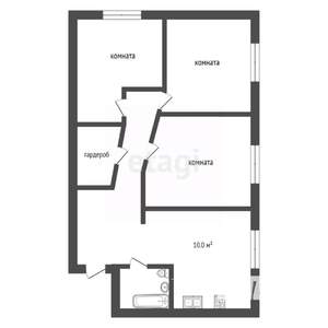 3-к квартира, вторичка, 63м2, 4/5 этаж