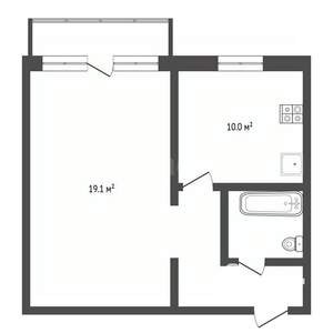 1-к квартира, вторичка, 32м2, 2/5 этаж