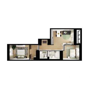 2-к квартира, вторичка, 65м2, 2/17 этаж