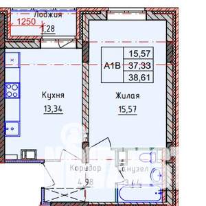 1-к квартира, вторичка, 39м2, 6/9 этаж