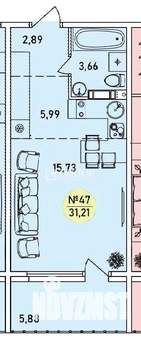 1-к квартира, вторичка, 31м2, 4/9 этаж