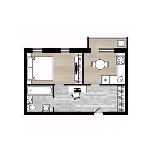 2-к квартира, вторичка, 48м2, 1/9 этаж