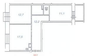 2-к квартира, вторичка, 61м2, 3/9 этаж