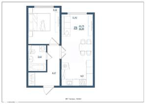 2-к квартира, вторичка, 37м2, 11/17 этаж