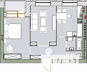 2-к квартира, сданный дом, 55м2, 1/4 этаж