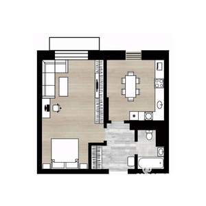 1-к квартира, вторичка, 33м2, 9/9 этаж