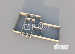 2-к квартира, вторичка, 56м2, 1/4 этаж