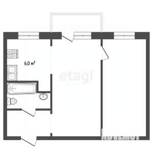 2-к квартира, вторичка, 41м2, 3/5 этаж
