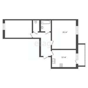 2-к квартира, вторичка, 59м2, 5/5 этаж