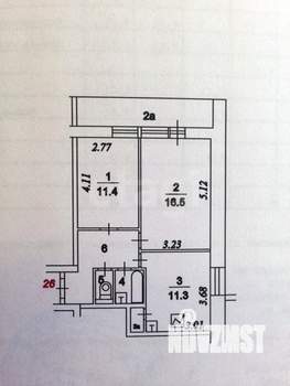 2-к квартира, вторичка, 53м2, 5/9 этаж