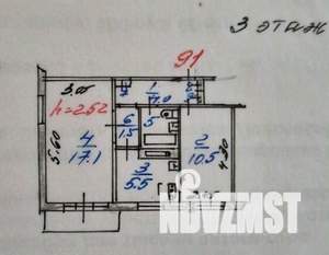 2-к квартира, вторичка, 42м2, 3/5 этаж