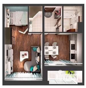 1-к квартира, вторичка, 42м2, 1/10 этаж