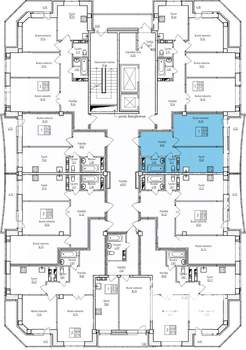 1-к квартира, строящийся дом, 43м2, 16/17 этаж
