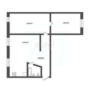 3-к квартира, вторичка, 59м2, 1/5 этаж