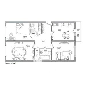 3-к квартира, строящийся дом, 88м2, 7/14 этаж