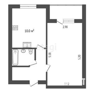 1-к квартира, вторичка, 33м2, 4/9 этаж