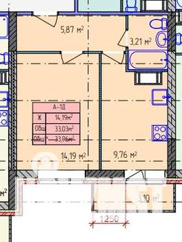 1-к квартира, вторичка, 33м2, 10/18 этаж