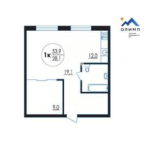 1-к квартира, вторичка, 54м2, 5/7 этаж