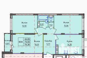 3-к квартира, вторичка, 75м2, 5/10 этаж