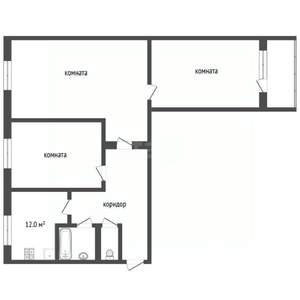 3-к квартира, вторичка, 81м2, 4/10 этаж