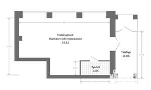 Студия квартира, строящийся дом, 54м2, 1/5 этаж
