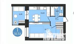 1-к квартира, вторичка, 37м2, 2/4 этаж