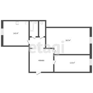 2-к квартира, вторичка, 48м2, 4/10 этаж