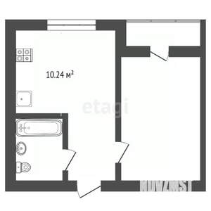 1-к квартира, вторичка, 30м2, 5/5 этаж