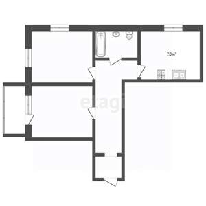 2-к квартира, вторичка, 65м2, 2/4 этаж