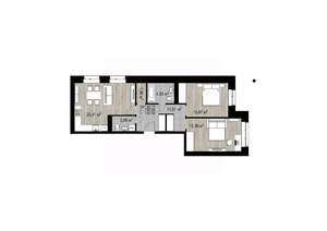 2-к квартира, строящийся дом, 68м2, 1/4 этаж