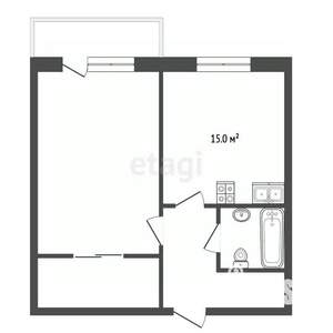 1-к квартира, вторичка, 45м2, 9/10 этаж