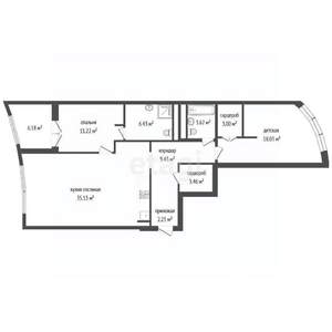 3-к квартира, вторичка, 90м2, 2/17 этаж