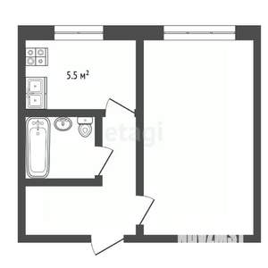 1-к квартира, вторичка, 28м2, 2/9 этаж