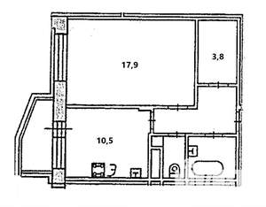 1-к квартира, вторичка, 41м2, 12/15 этаж