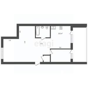 2-к квартира, вторичка, 72м2, 3/3 этаж