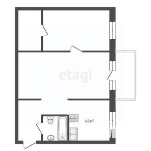2-к квартира, вторичка, 45м2, 2/5 этаж