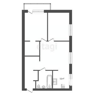 3-к квартира, вторичка, 52м2, 5/5 этаж