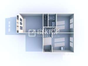 2-к квартира, вторичка, 56м2, 7/10 этаж