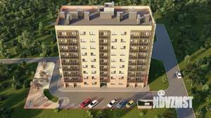 2-к квартира, строящийся дом, 53м2, 2/9 этаж