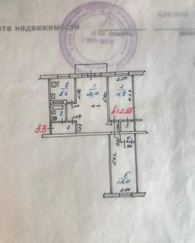 3-к квартира, вторичка, 58м2, 4/5 этаж