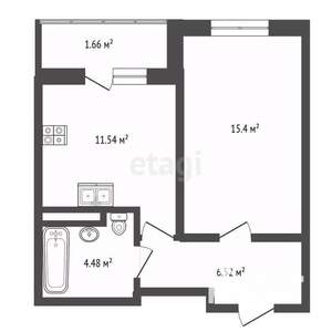 1-к квартира, вторичка, 40м2, 7/8 этаж