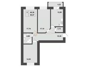 3-к квартира, вторичка, 82м2, 20/20 этаж
